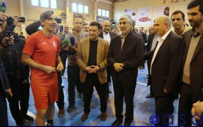 گزارش تصویری از بازدید وزیر ورزش و جوانان و رئیس فدراسیون فوتبال از اردوی تیم ملی فوتسال