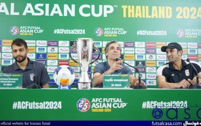 جام ملت های فوتسال آسیا ۲۰۲۴- تایلند؛ گزارش تصویری نشست خبری سرمربی و بازیکن تیم ملی فوتسال ایران