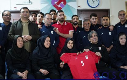 گزارش تصویری حضور اعضای تیم ملی فوتسال در موسسه خیریه همدم مشهد
